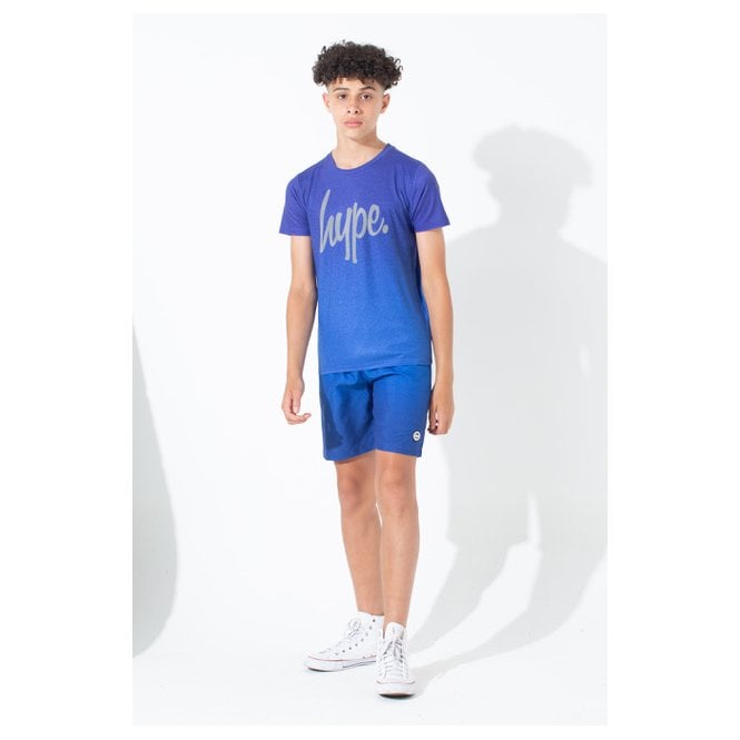 Boys Speckle Fade Crew-Neck T-Shirt, Blue