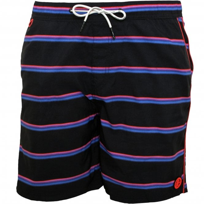 Multi Stripe Swim Shorts, Navy