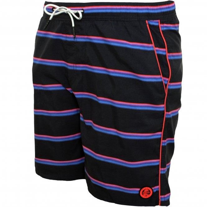 Multi Stripe Swim Shorts, Navy