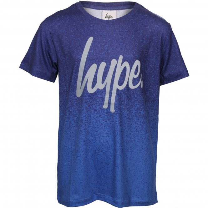 Boys Speckle Fade Crew-Neck T-Shirt, Blue