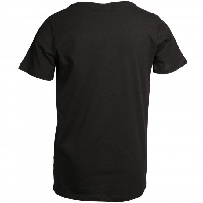 Boys Script Crew-Neck T-Shirt, Black