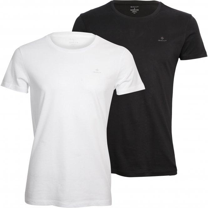 2-Pack G Logo Crew-Neck T-Shirts, Black/White