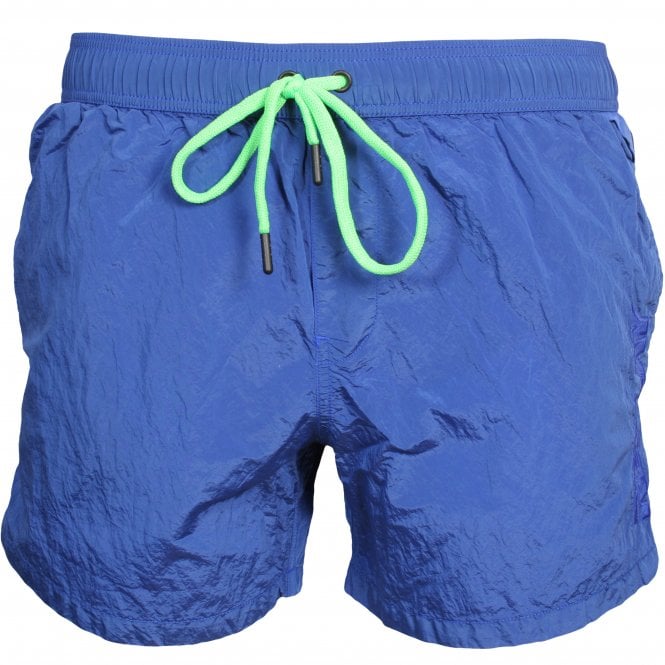 Luxe Side Tonal Logo Swim Shorts, Blue