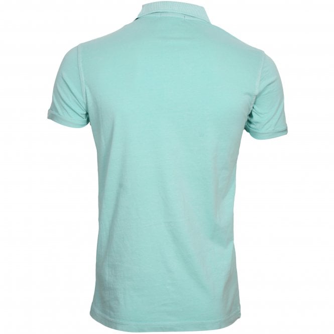 Relaxed Polo Shirt, Turquoise Blue