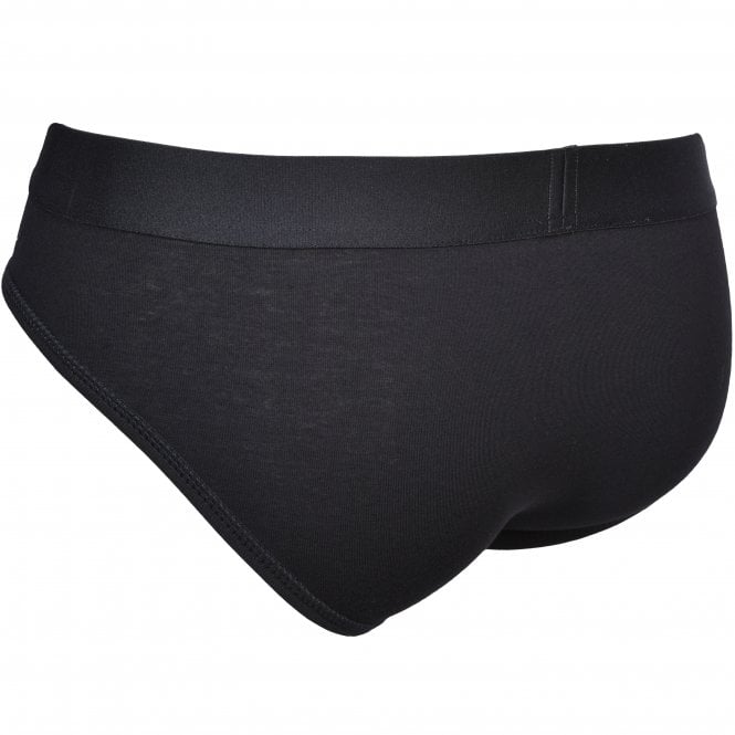 Angled Logo Low-Rise Brief, Black/white