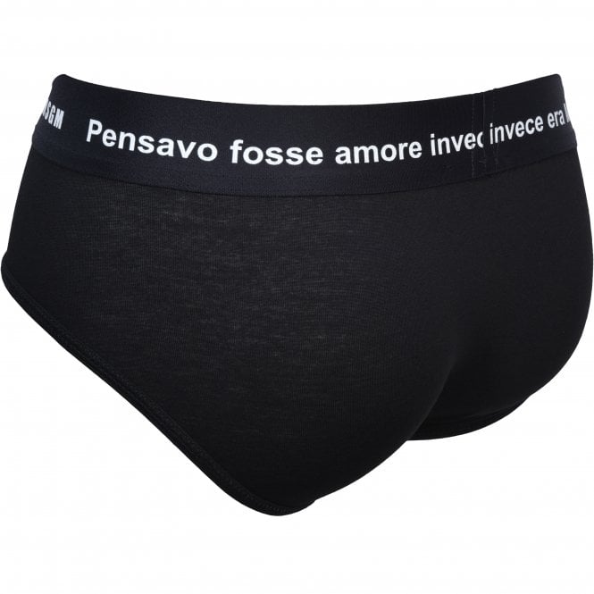 Milan Love Quote Brief, Black