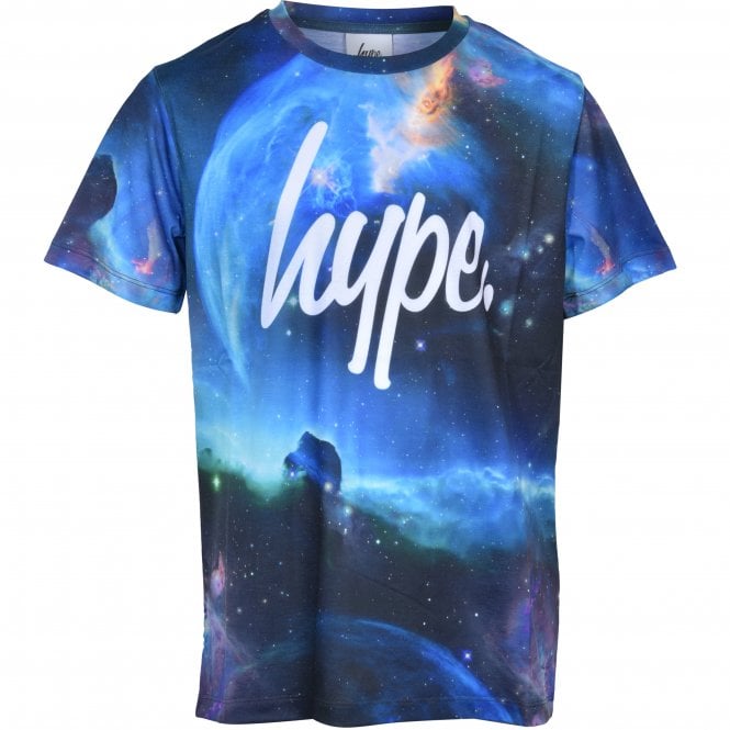 Boys Crew-Neck Galactic Boom T-Shirt, Blue/multi