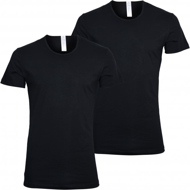 2-Pack 24/7 Crew-Neck T-Shirts, Black