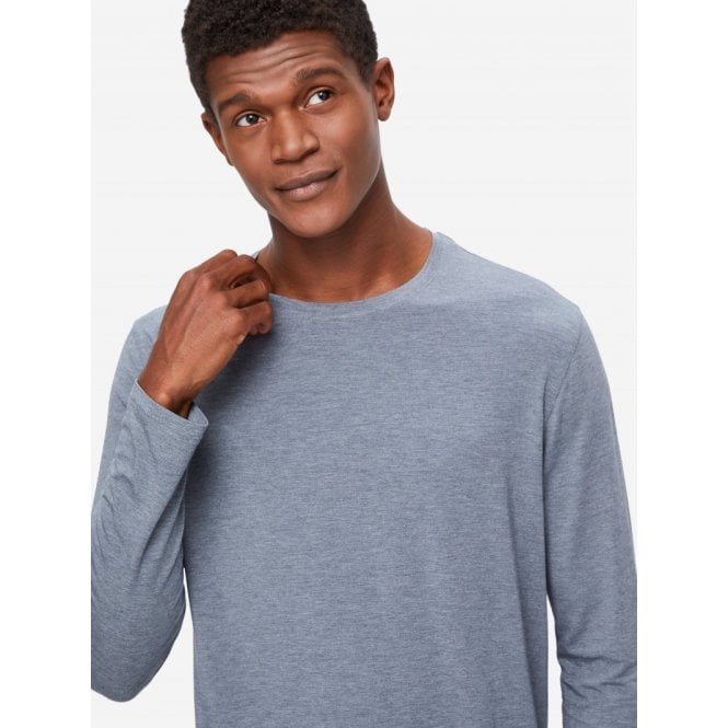 Micro Modal Long-Sleeve T-Shirt, Charcoal