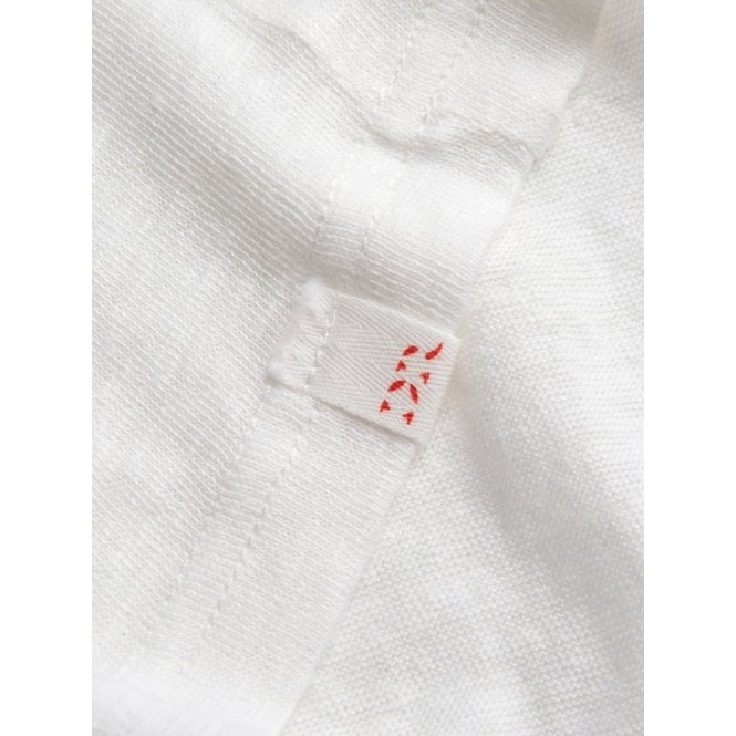 Pure Linen Crew-Neck T-Shirt, White