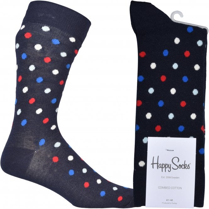 Dot Socks, Navy/multi