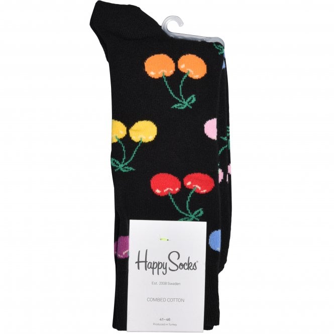 Cherry Socks, Black/multi