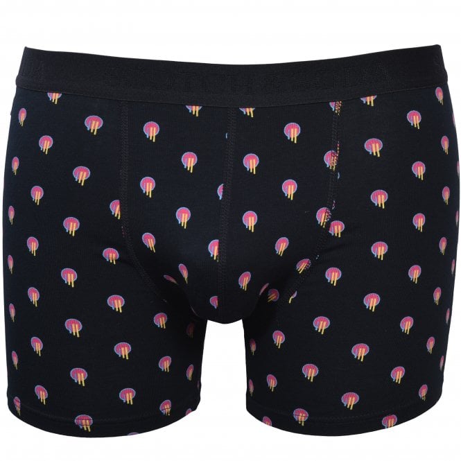 2-Pack Dot and Ditsy Print Boxer Briefs, Black