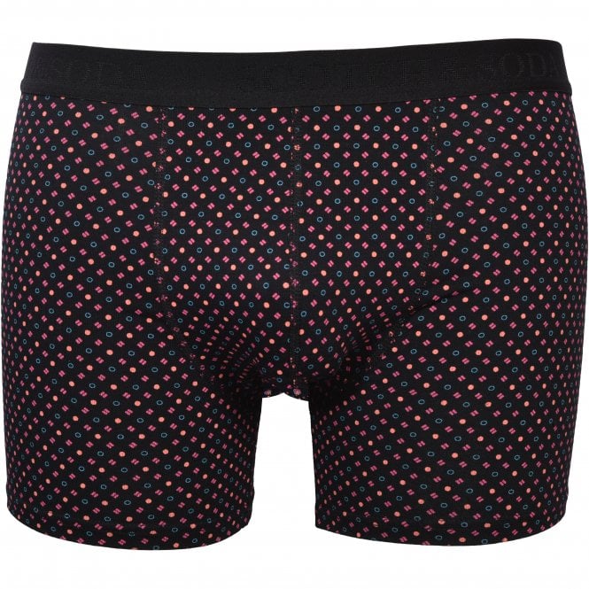 2-Pack Dot and Ditsy Print Boxer Briefs, Black