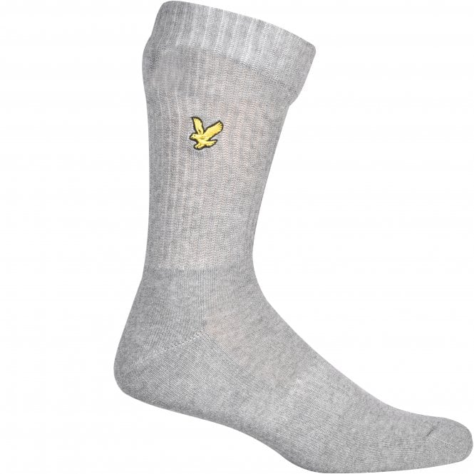 5-Pack Golden Eagle Logo Sports Socks, Black/Grey/White/Navy