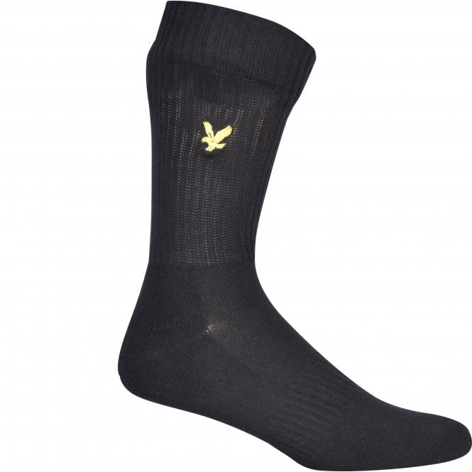 5-Pack Golden Eagle Logo Sports Socks, Black/Grey/White/Navy