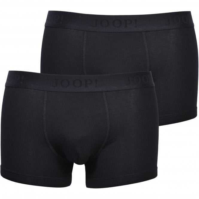 2-Pack Cotton Modal Boxer Trunks, Black