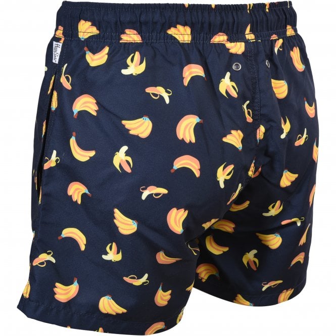 Banana Swim Shorts, Navy/yellow