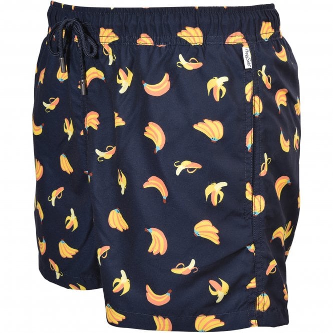 Banana Swim Shorts, Navy/yellow