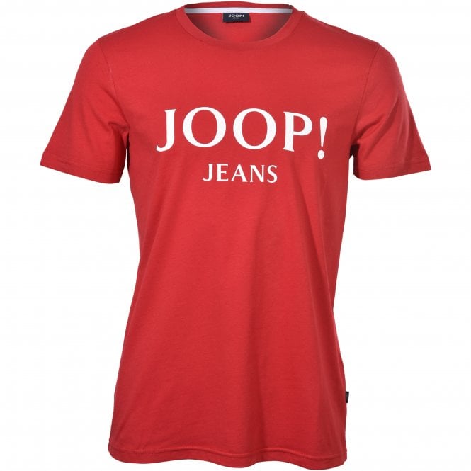 Jeans Logo Print T-Shirt, Red/white