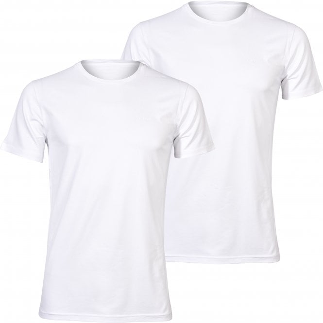 2-Pack Cotton Modal Crew-Neck T-Shirts, White