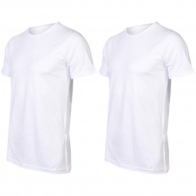 2-Pack Cotton Modal Crew-Neck T-Shirts, White