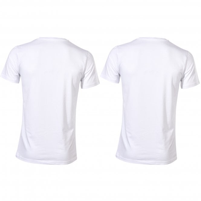 2-Pack Cotton Modal Crew-Neck T-Shirts, White