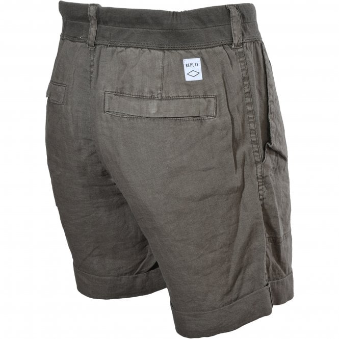 Linen Cargo Shorts, Brown