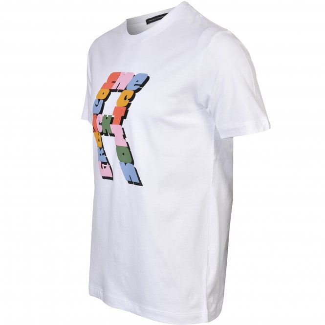 Pop Letter Logo T-Shirt, White