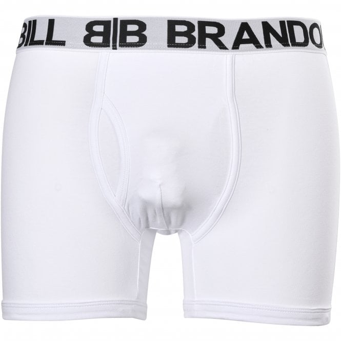 Contrasting Logo Waistband Boxer Brief, White