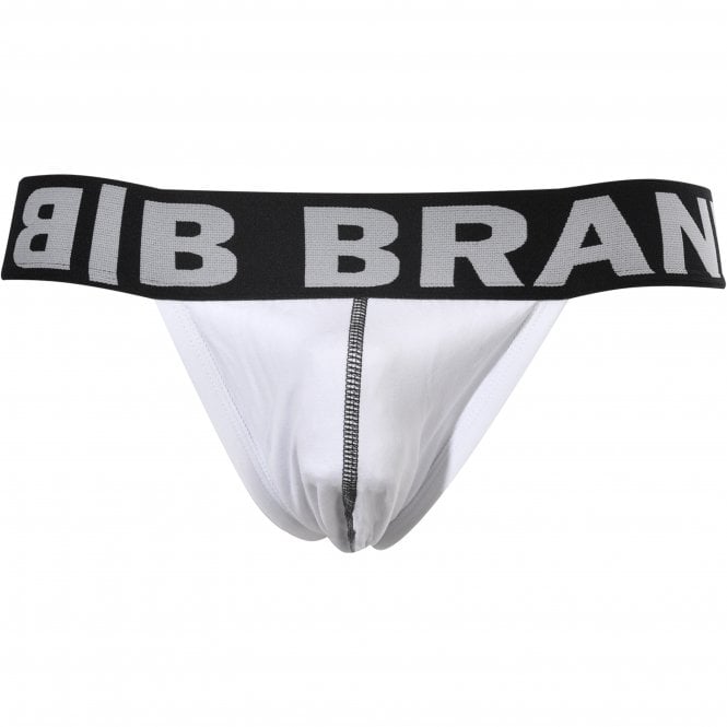 Black Band All-Round Logo Jockstrap, White