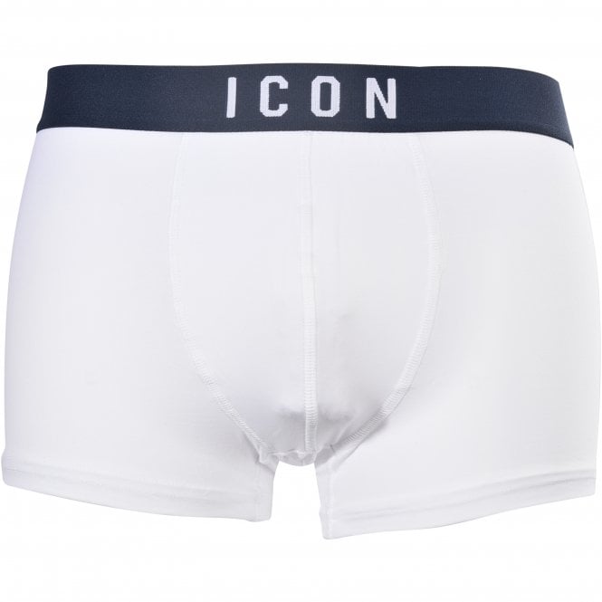 ICON Logo Boxer Trunk, White/navy