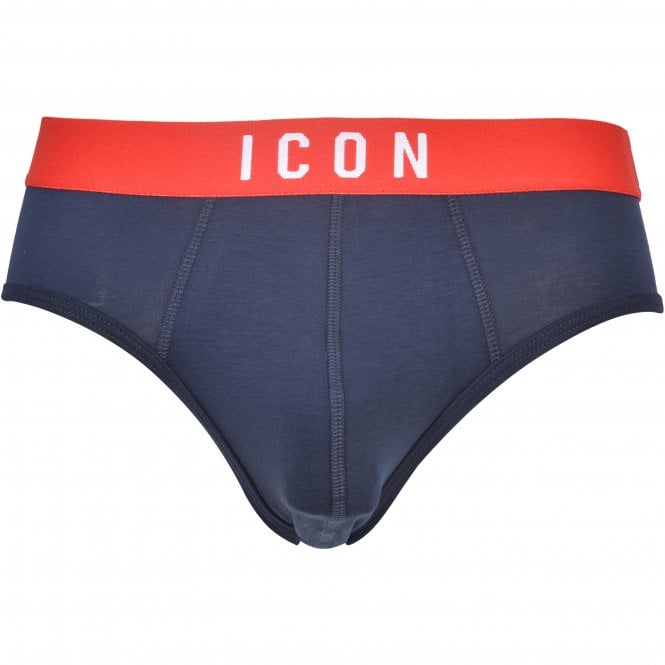 ICON Logo Brief, Navy/red