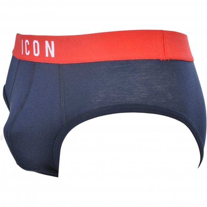 ICON Logo Brief, Navy/red