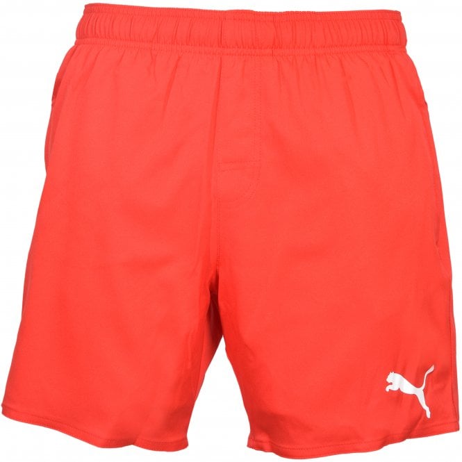 Mid-Length Swim Shorts, Red