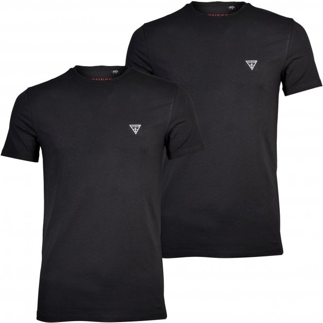 2-Pack Crew-Neck T-Shirts, Jet Black