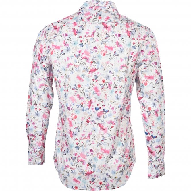 Floral Print Shirt, White/multi