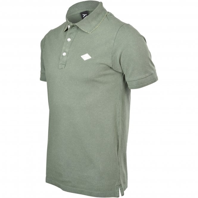 Pique Polo Shirt, Olive Green