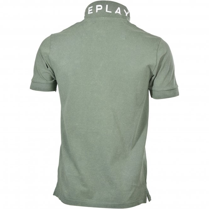 Pique Polo Shirt, Olive Green