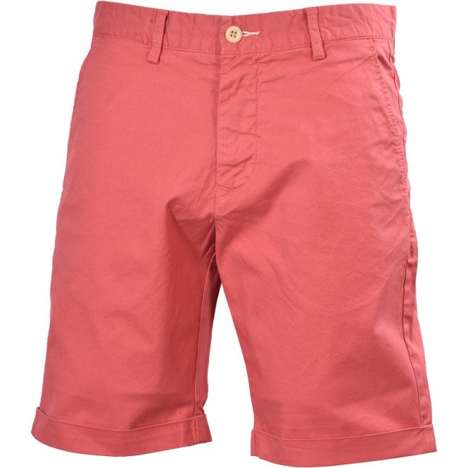 Regular Sunbleached Chino Shorts, Mineral Red