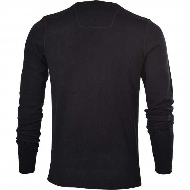 Classic Crew-Neck Cotton Jumper, Black