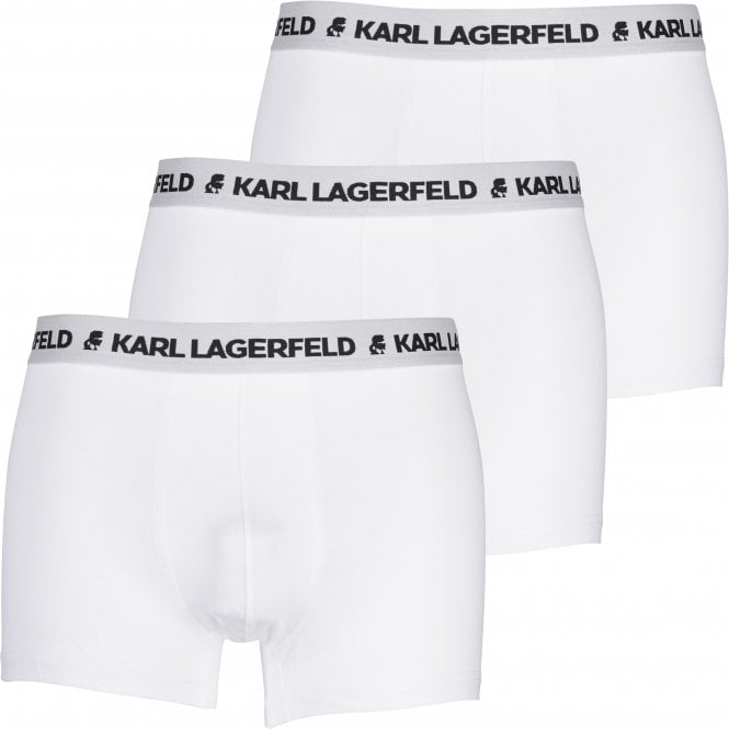 3-Pack Logo Boxer Trunks, White