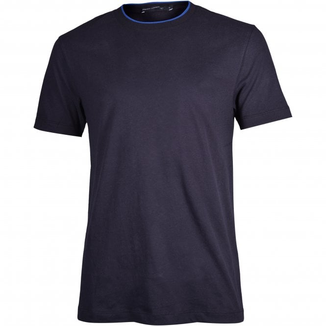 Tipped Crew-Neck T-Shirt, Navy