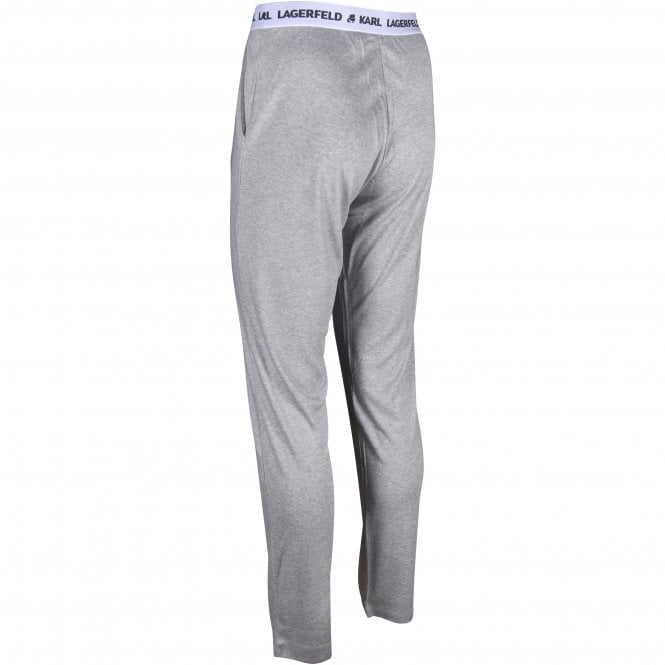 Lyocell Organic Cotton Logo Lounge Pants, Grey Melange