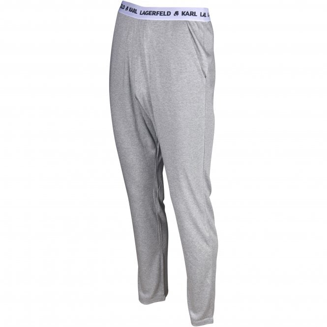 Lyocell Organic Cotton Logo Lounge Pants, Grey Melange