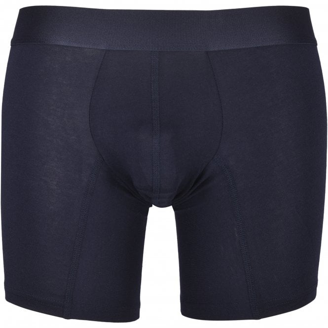 Cotton Stretch Boxer Brief, No Show Navy