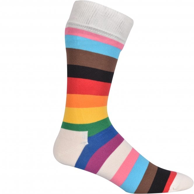 Pride Stripe Socks, White/multi