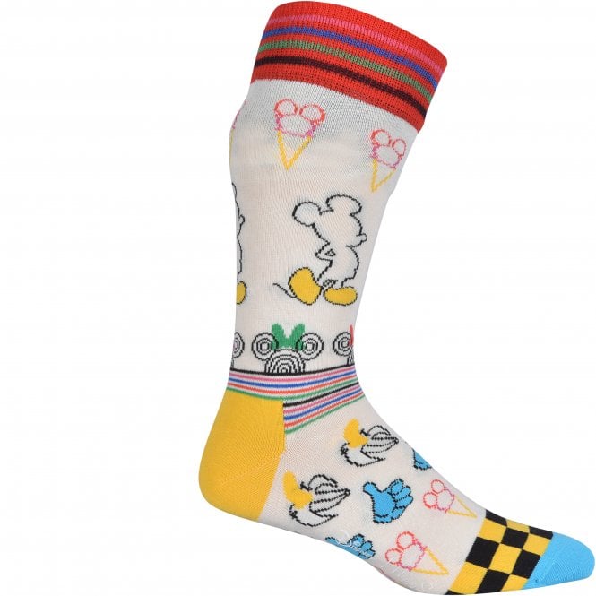 Sunny Sketch Disney Socks, White/multi