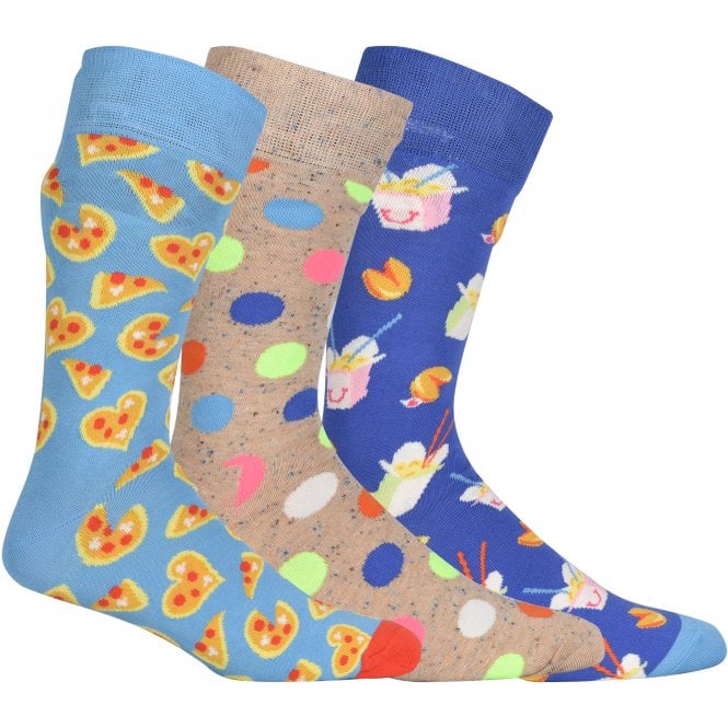 3-Pack Pizza Love Socks Gift Box