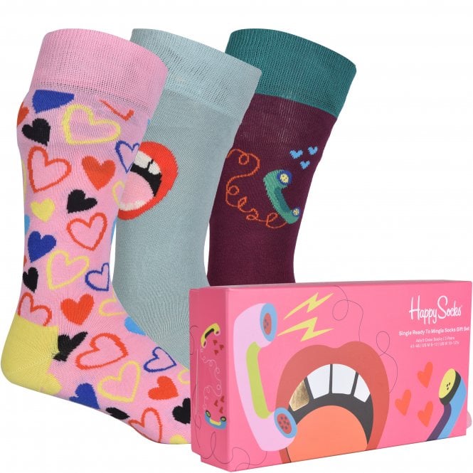 3-Pack Single Ready To Mingle Socks Gift Box